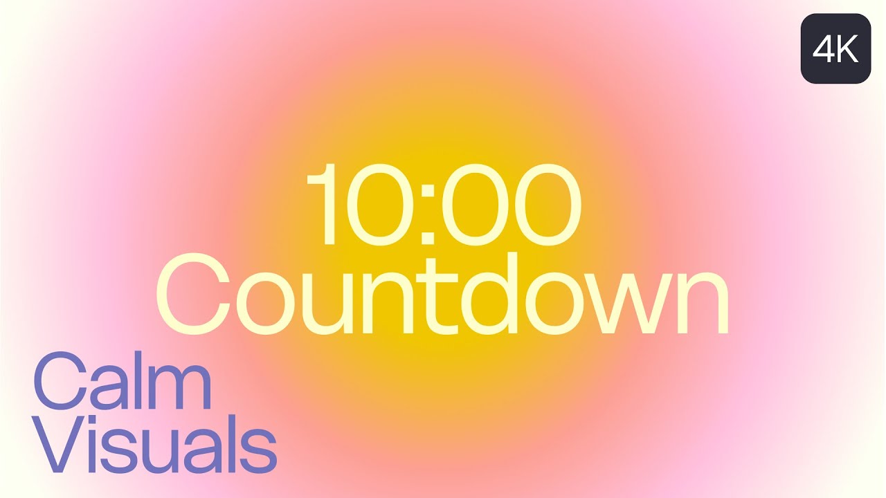 10 minutes Countdown Timer 4K | Aesthetic✨ | focus for studying, working or relaxing | Calm Visuals
