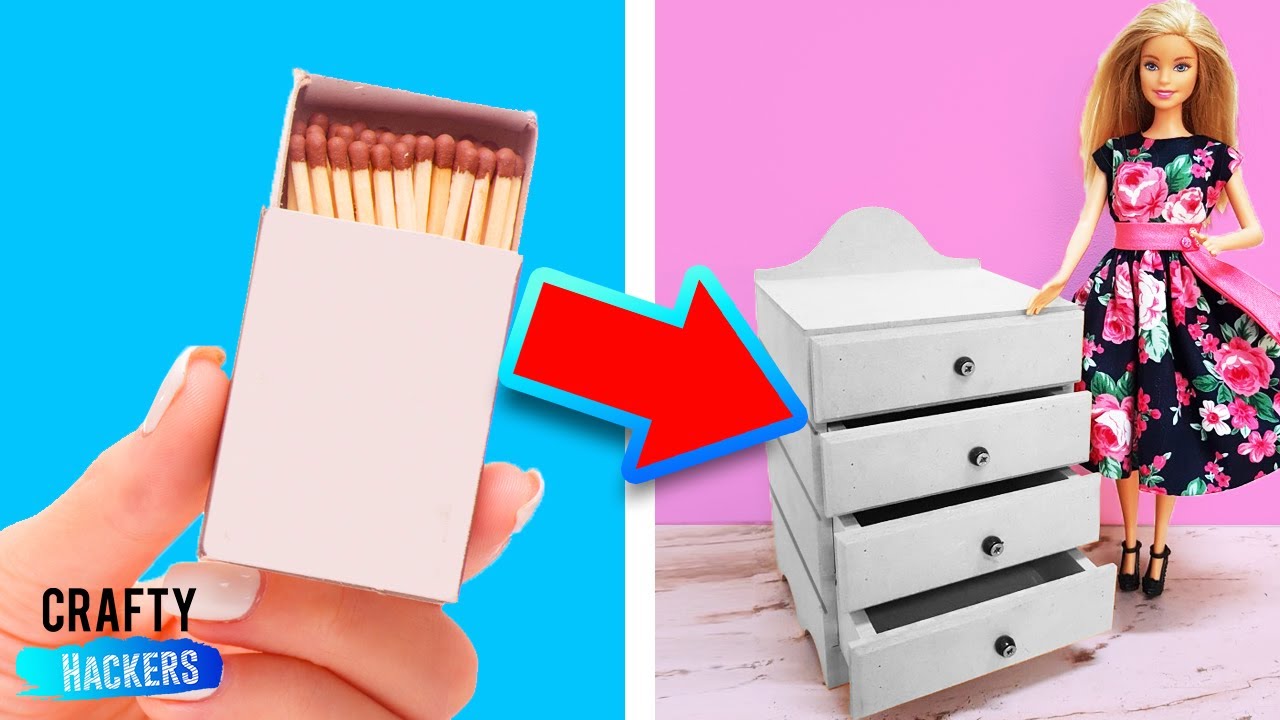 DON'T THROW IT AWAY! Recycle Your Old Objects For Barbie Crafts And Dollhouse