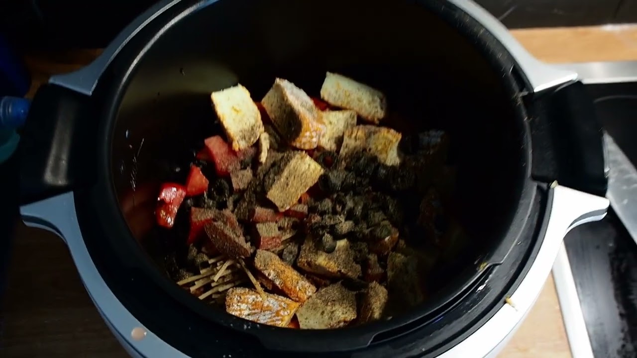 Spaghetti z serem camember i łososiem z multicookera Tefal Cook4me Touch Pro