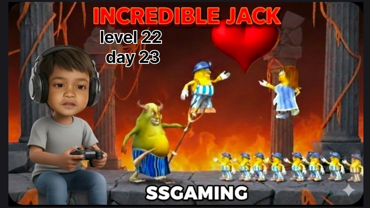 The incredible😁 jack level 22 challenge day 23  SS GAMING #gaming video