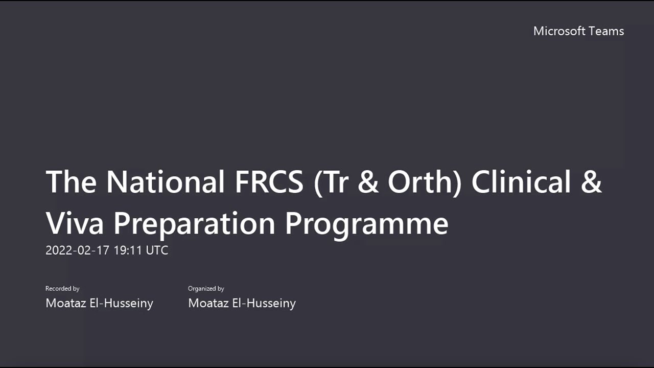 FRCS (T & O)- Feb 2022. Tips and Tricks to pass.