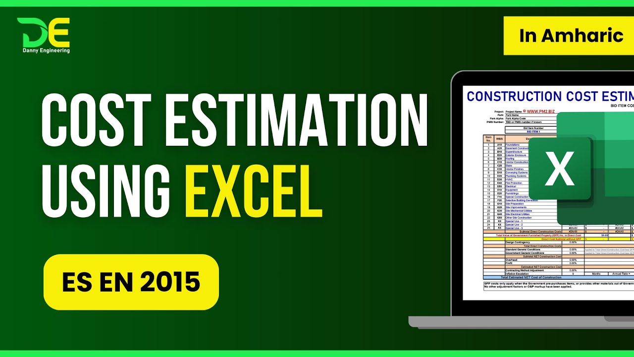 Cost Estimation using Excel