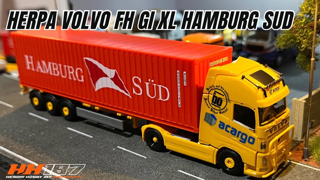 Volvo FH Herpa Acargo Trailer Hamburg Sud #herpa #miniature #volvotrucks 
