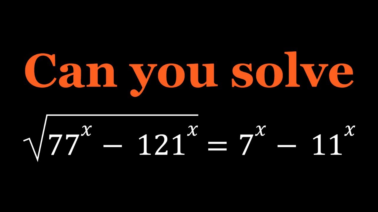 How I Solved A Radical Exponential Equation For All Solutions