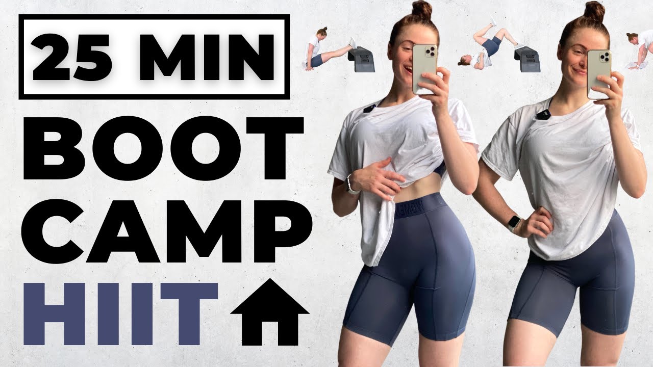 25 MIN BOOTCAMP HIIT WORKOUT No Weights - Full Body Workout At Home