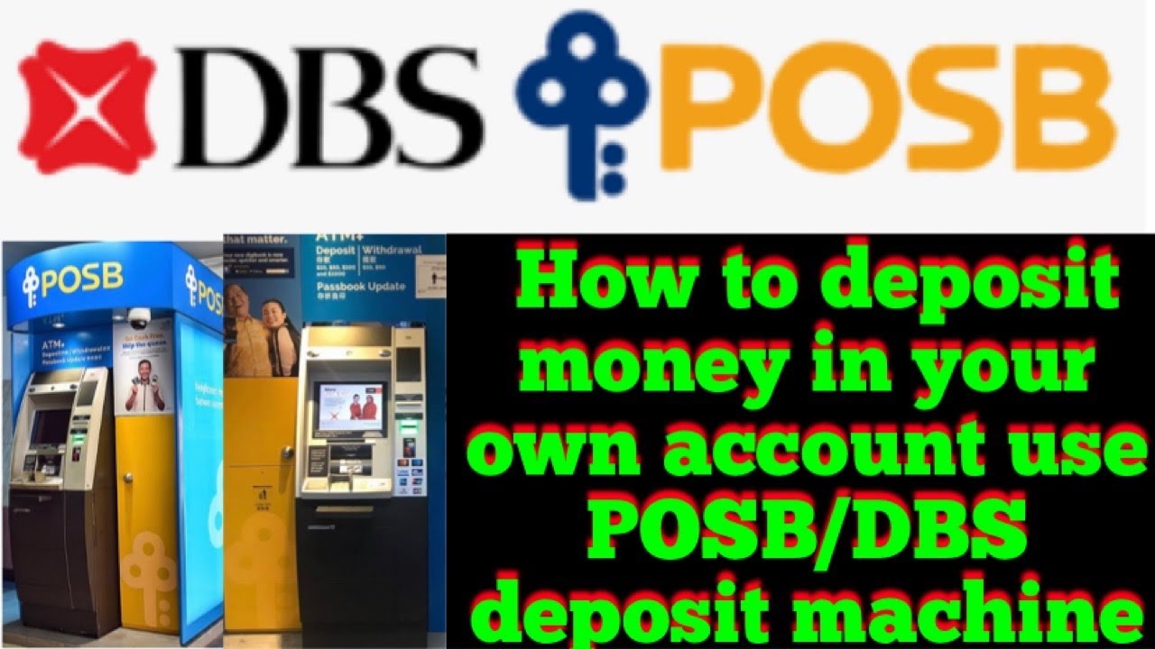 Как внести деньги на свой счет с помощью депозитного терминала POSB/DBS | Как внести наличные в б...