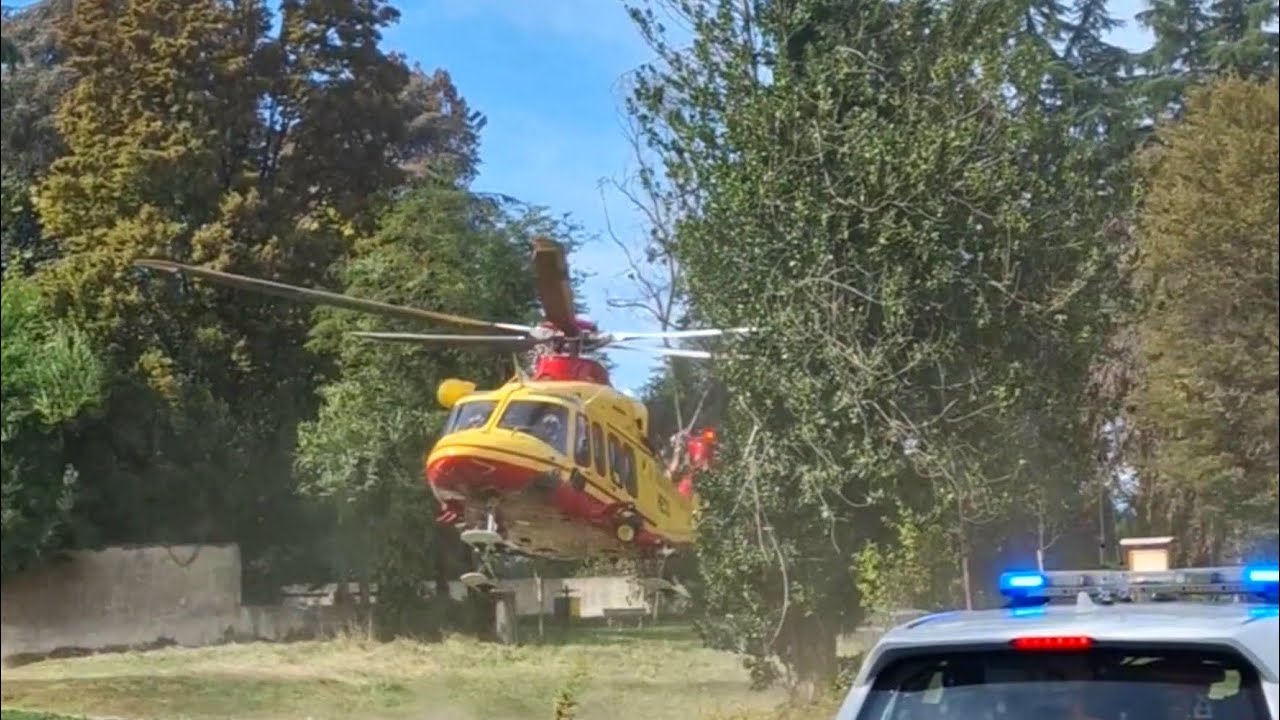[GRAVE INCIDENTE IN MOTO] Elisoccorso Como in decollo