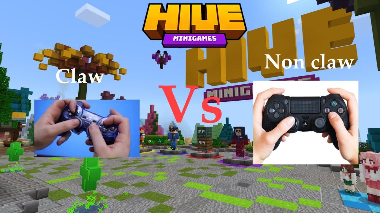 Claw vs non-claw on controller | Minecraft beckrock
