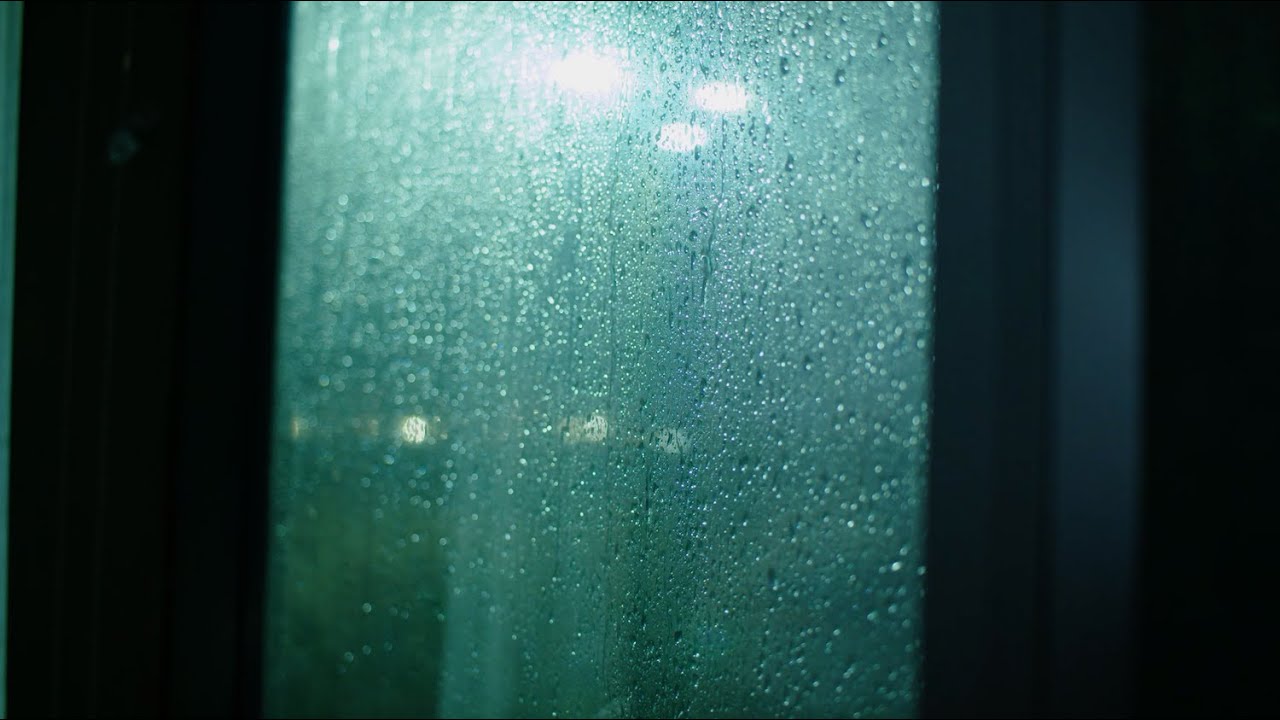 Rain on Window at Night | 1 Hour | Study / Relax / Sleep | Room Tone