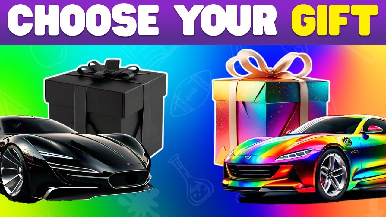 CHOOSE Your Gift 🎁 BLACK vs RAINBOW | LUCKY Choice Quiz!