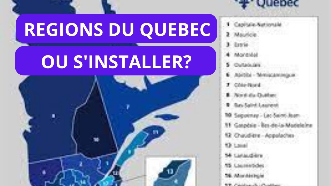 REGIONS DU QUEBEC: OU S'INSTALLER UNE FOIS RENDU AU QUEBEC #cdnimmigrationcanada #regions#quebec