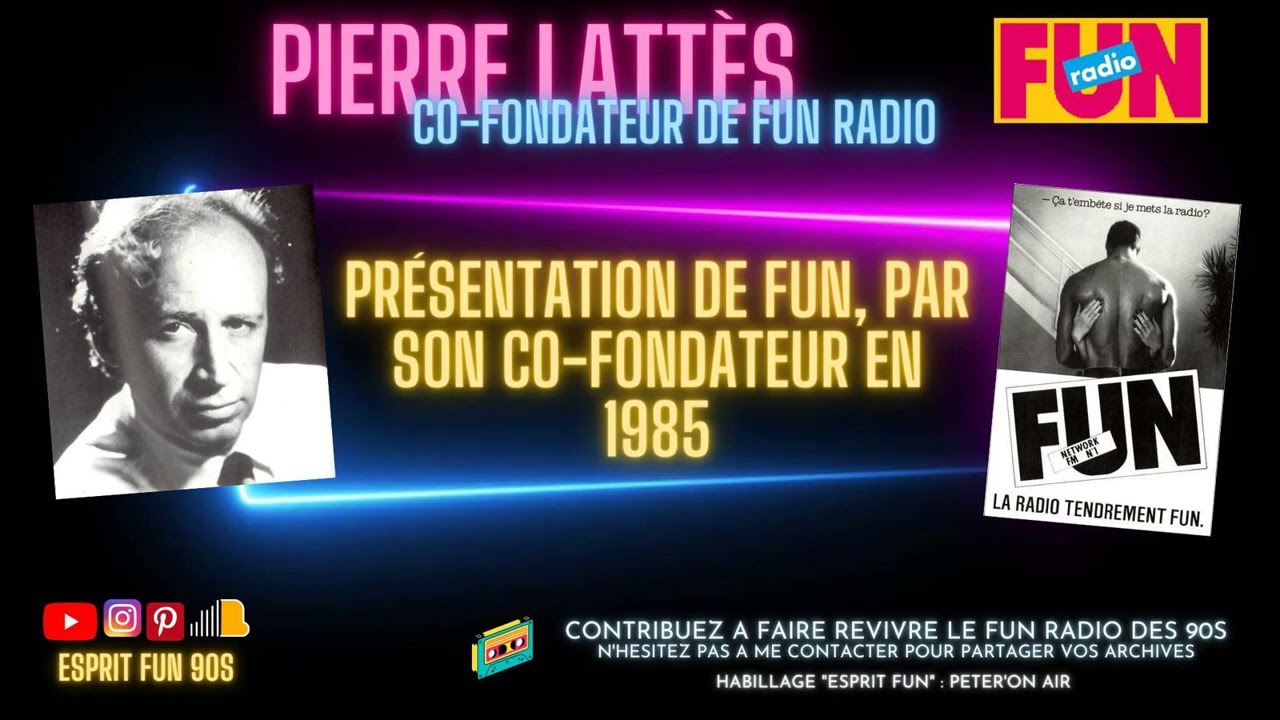 Pierre Lattès, co-fondateur de Fun Radio, présente le réseau FUN, né quelques jours plus tôt [1985]