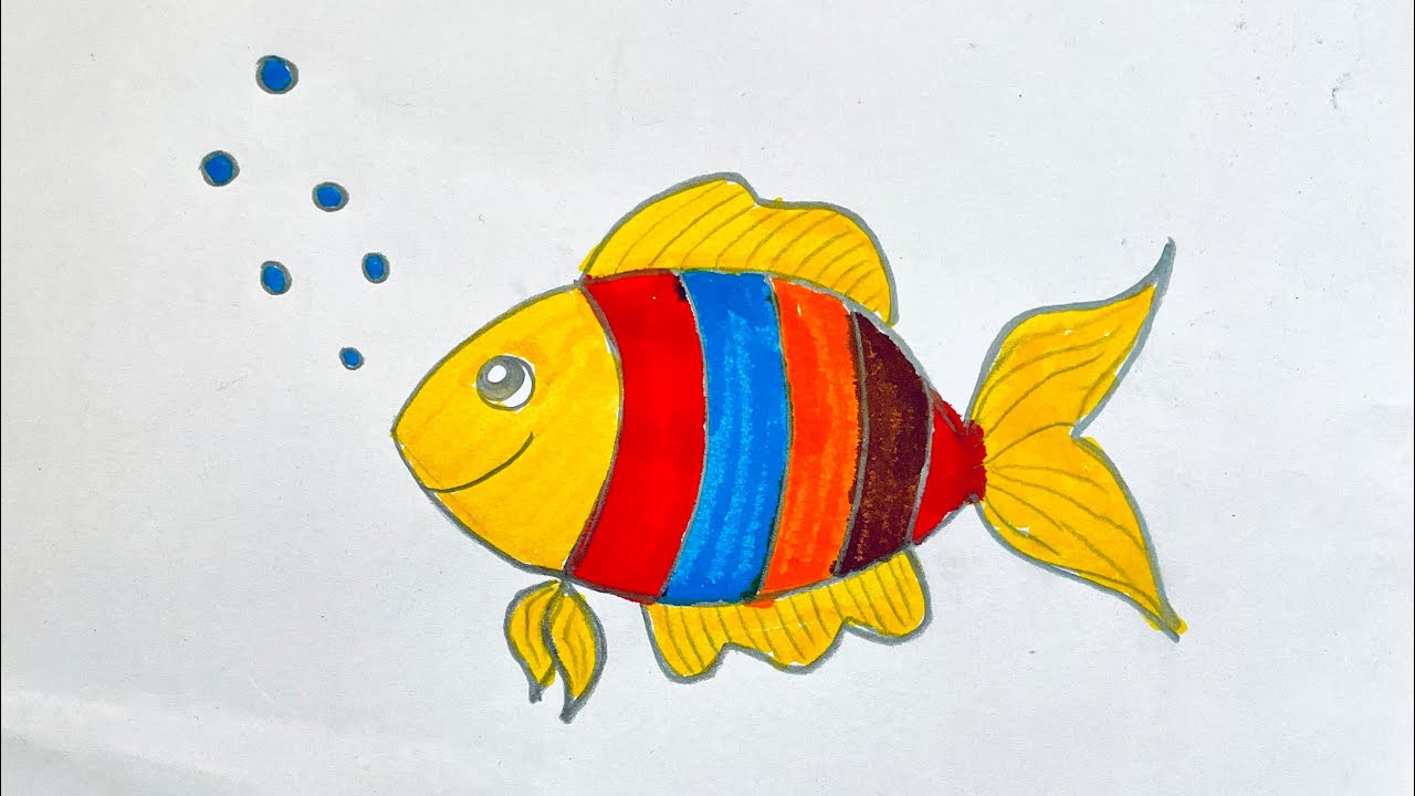 How to draw fish with pencil