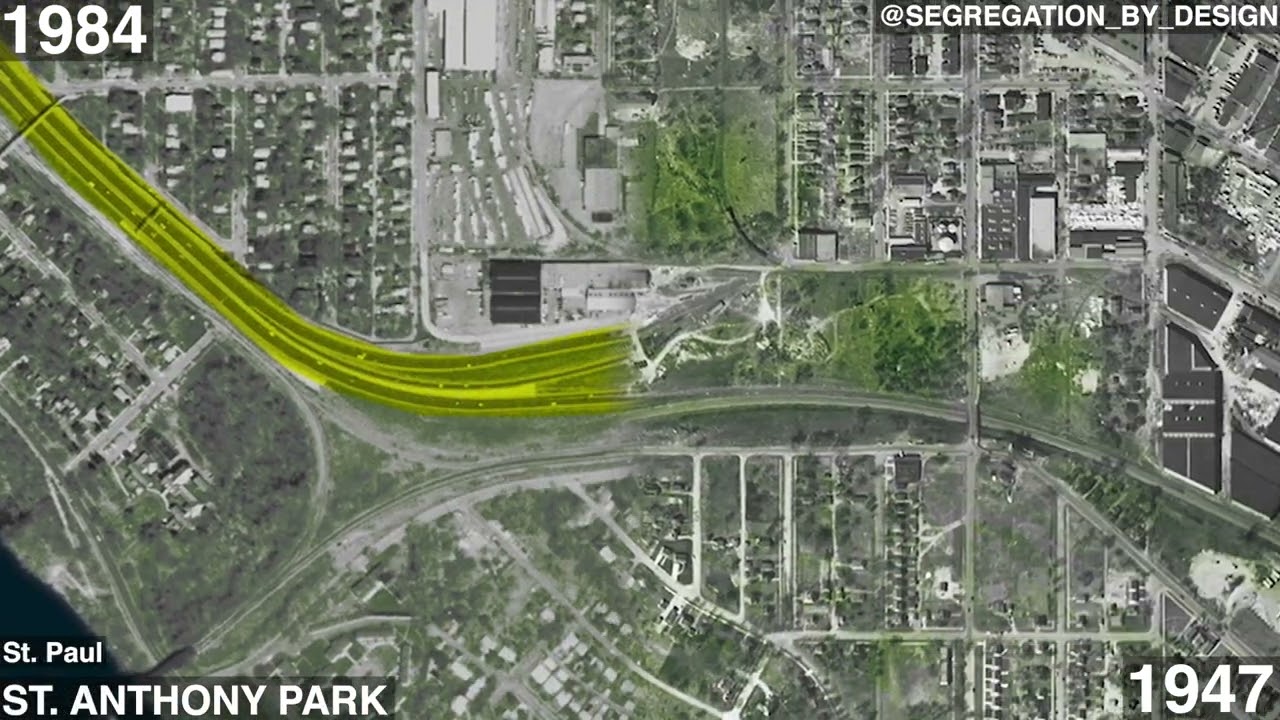 Construction of I-94 in Minneapolis-St. Paul