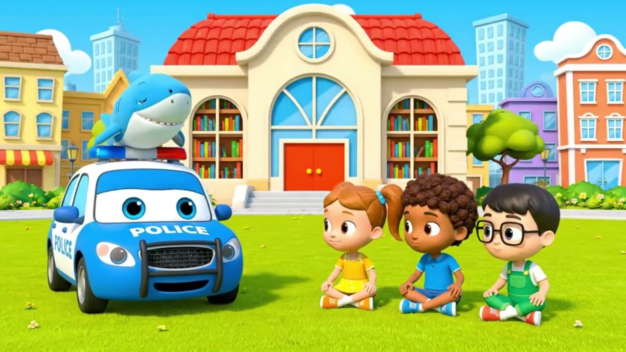 Police Cars Rescue Friends | Fun Cartoon Song for Kids | 3D Animation Video