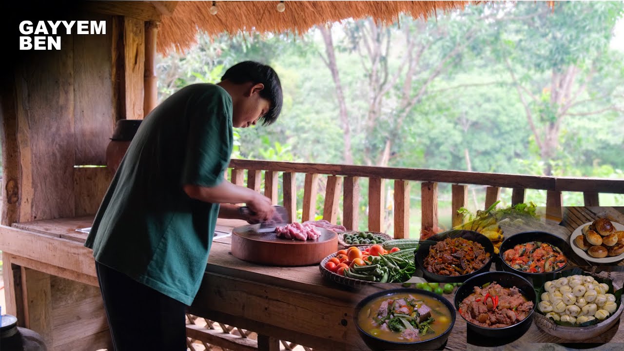 Different ways to cook PORK in my rustic Filipino kitchen | putopao, humba, bicol express, igado +