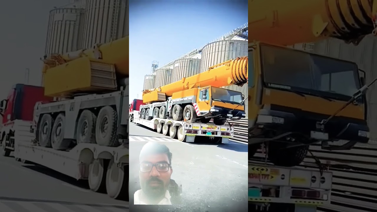 crane loading low bed trailer 300ton #crane #automobile #excavator #jcb #trailerparts #dumptrailer