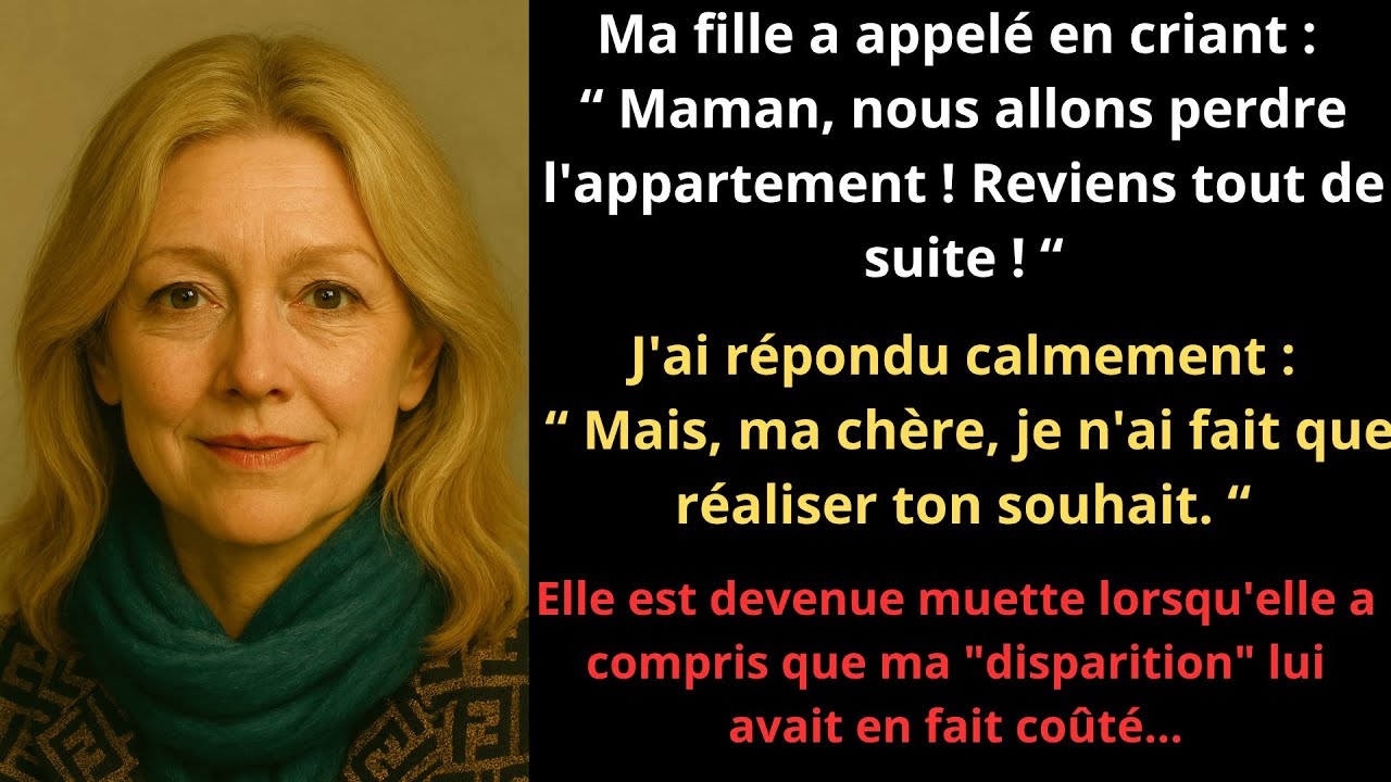 Ma fille m'a dit de disparaître. Alors, sa vie de luxe a disparu avec moi.