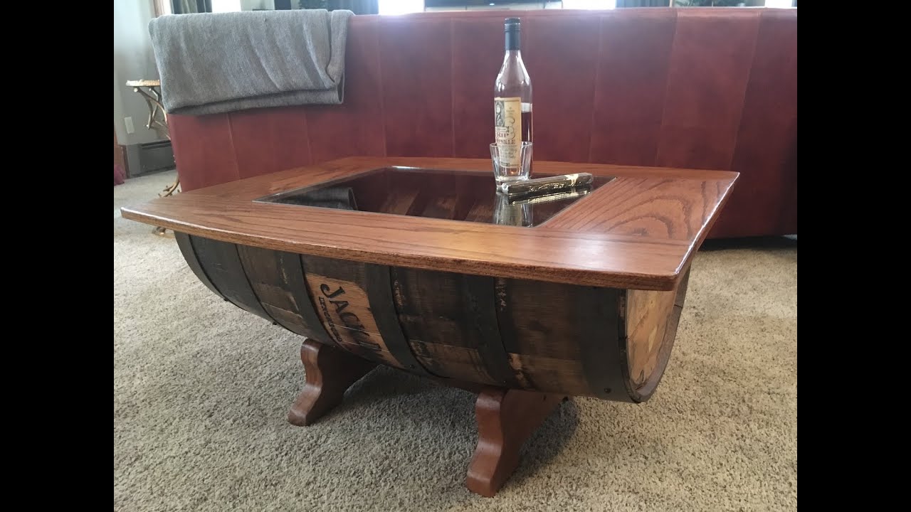 Whiskey Bourbon Barrel Coffee Table.