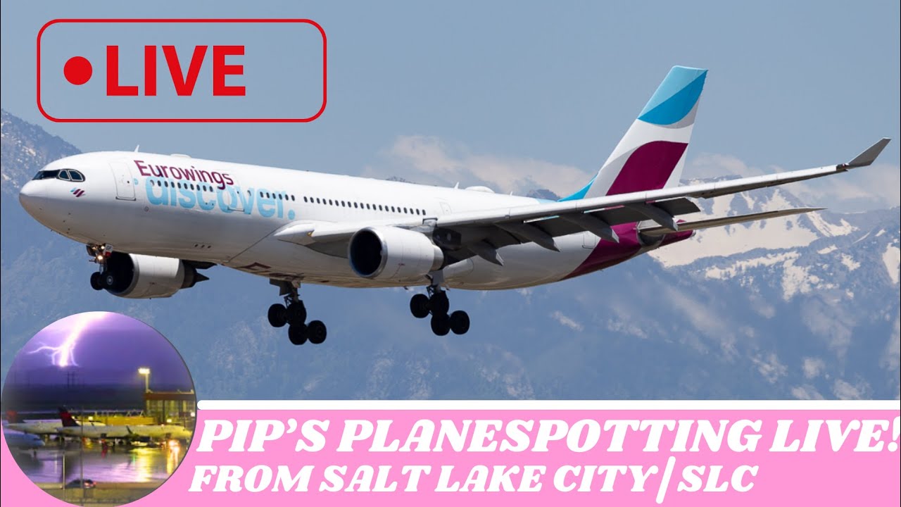 🔴 Live Planespotting From Salt Lake City Airport: SLC Best Planespotting Scenery in the USA! ✈️🛩️