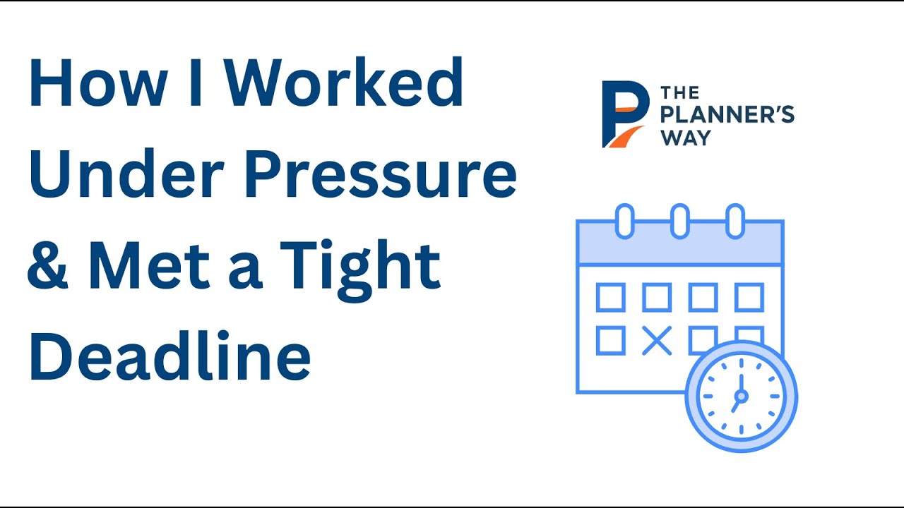Working Under Pressure: The Answer That Wins Interviews