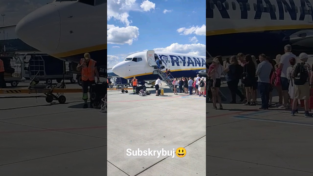 Wejście do samolotu ✈️😃 #shorts #short #vlog #podr&oacute;że #krak&oacute;w #samolot #krakow #viral #lotnictwo #fy