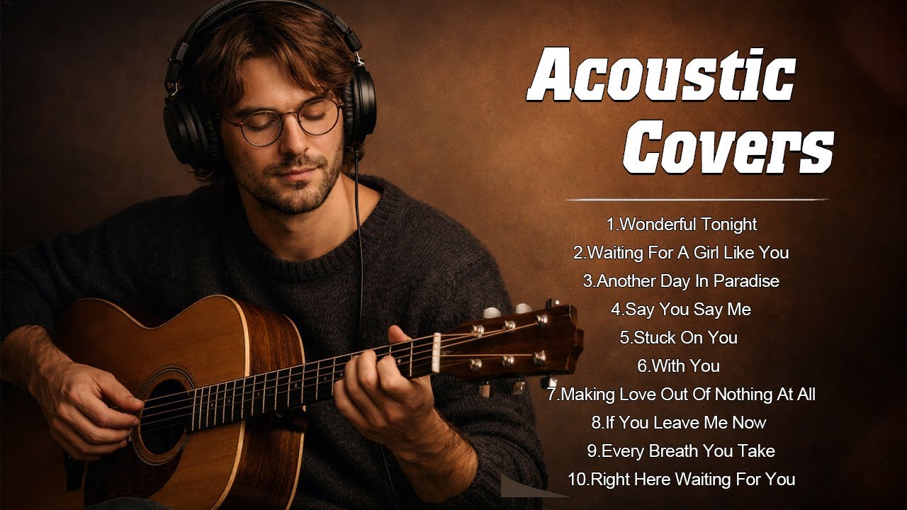 Classic 70s 80s 90s Love Songs – Acoustic Male Vocal | Wonderful Tonight,Waiting For A Girl Like You