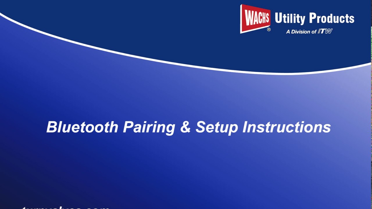 How to Pair Wachs Bluetooth