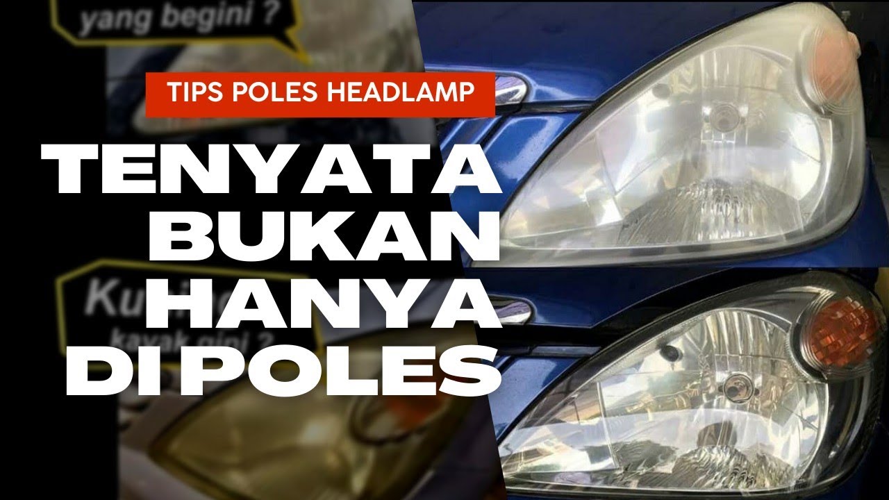 Tutorial membersihkan headlamp yang sudah menguning dan buram  #salonmobilkebumen #polesheadlamp