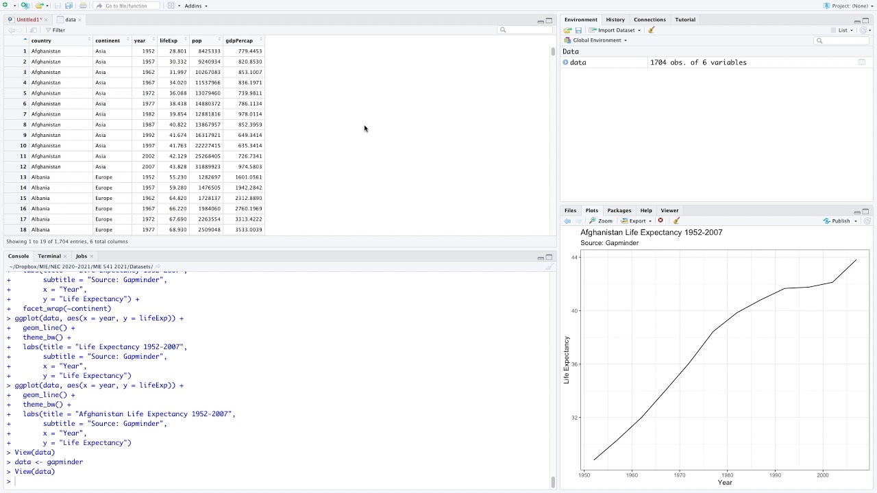 MIE 541 Tutorial 15: Basic Data Manipulation
