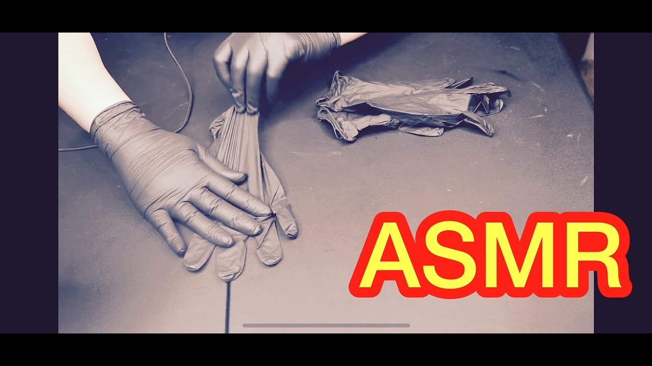 ASMR (Black Double Gloving☺️)