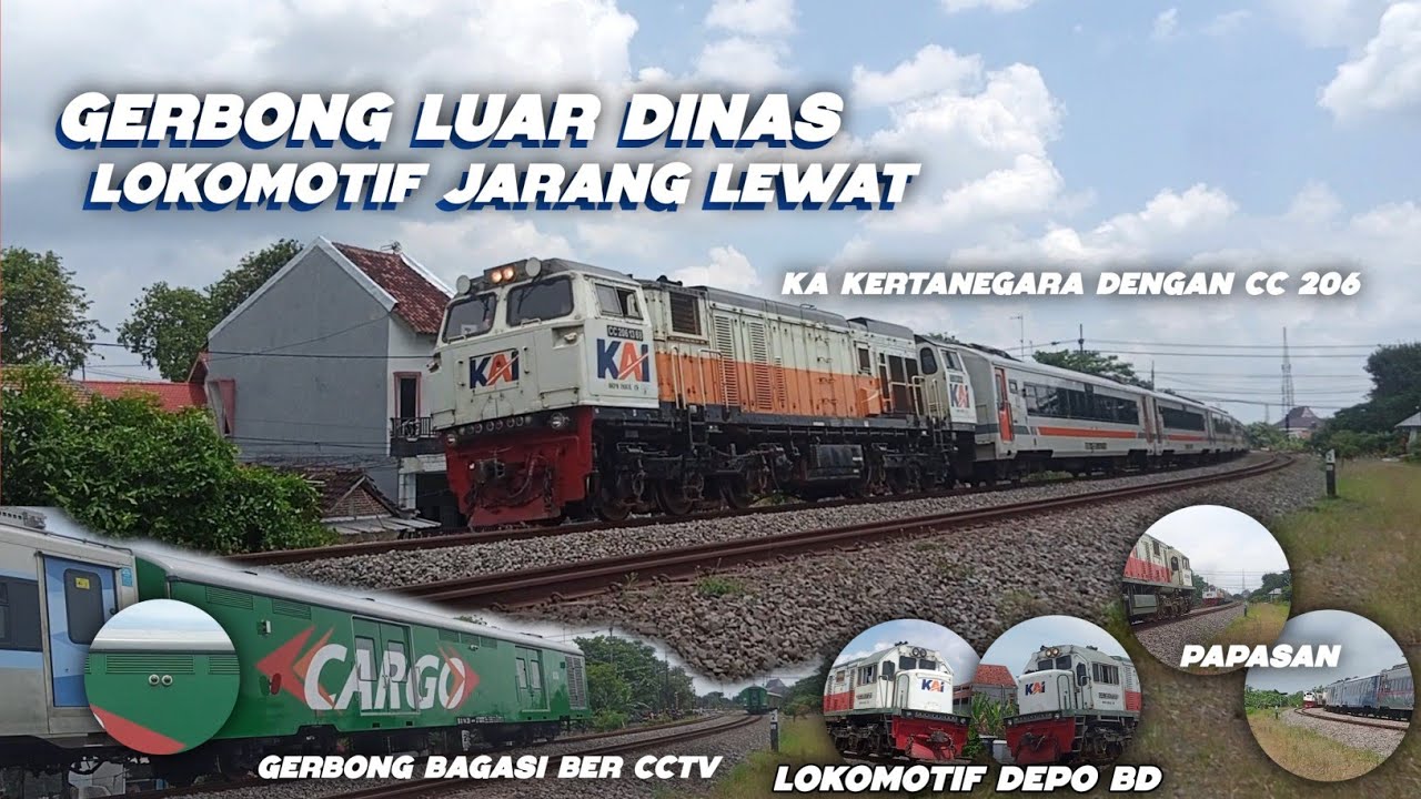 KA RANGGAJATI BAWA GERBONG BAGASI LUAR DINAS | LOKOMOTIF BD - PAPASAN 