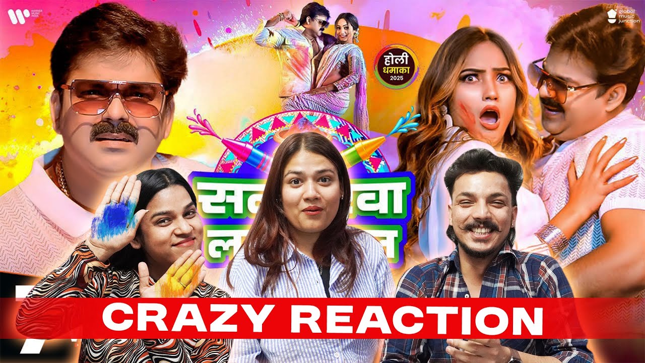 Pawan Singh - Salwarwa Lale Lal HOLI SONG REACTION! 🔥  | रंग बरसे ENERGY! 🌈🥁