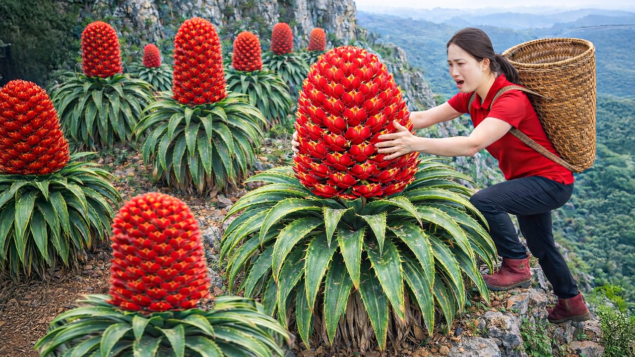 Harvesting RARE Red Love Orchids on Cliff | Brave Woman Rescues Dangerous Forest Bird's Nest