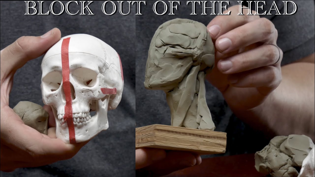 How to sculpt a block in of the head. Highpoints (Cross method)