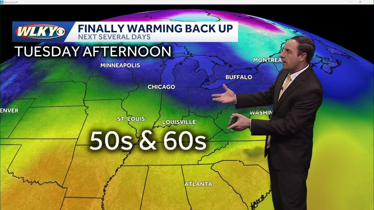 Still tracking warmer temperatures next week