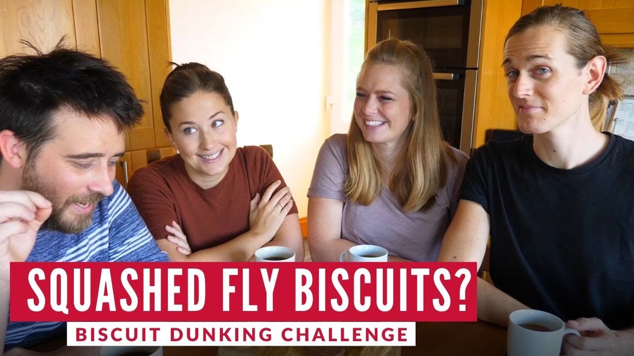Americans Try British Biscuits | Dunking Challenge | Travel Beans & The Way Away In England Part 4