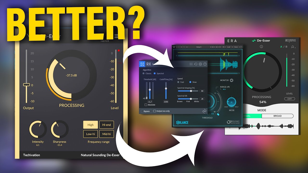 Can the FREE T-DE-ESSER by Techivation outperform RX8, ERA5 and Sibilance?
