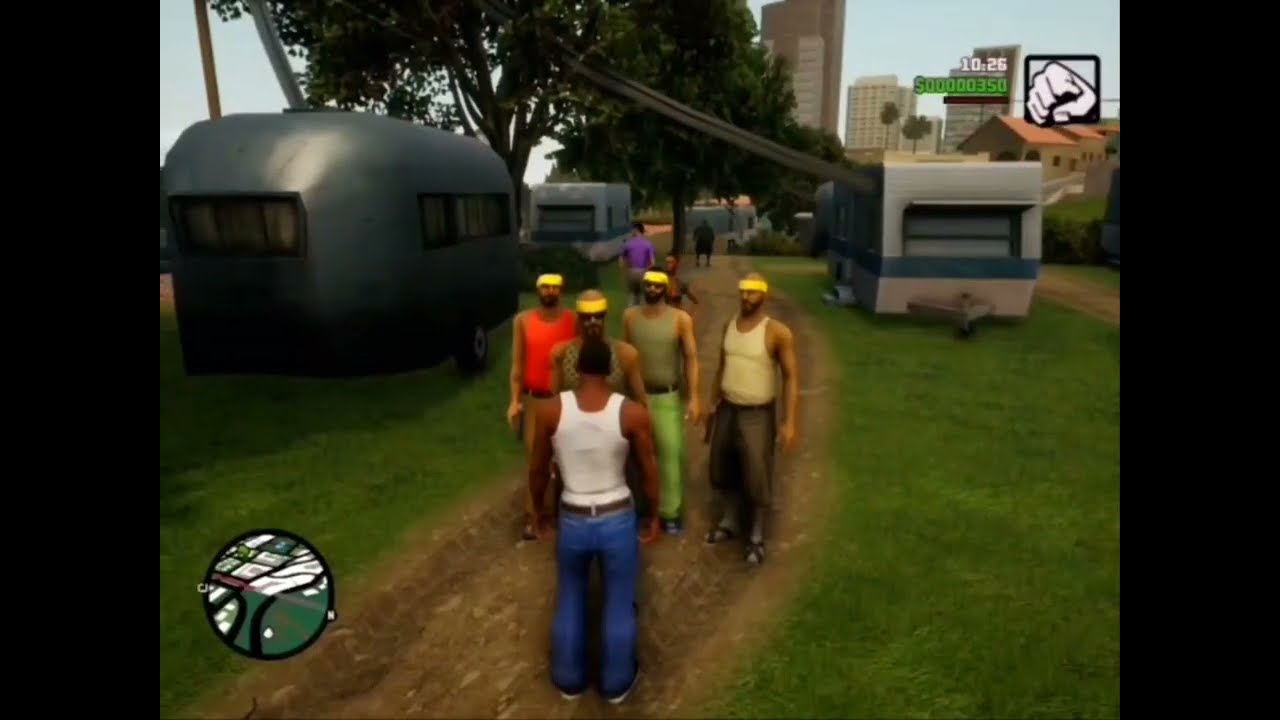 GTA San Andreas- CJ talking with the Vagos