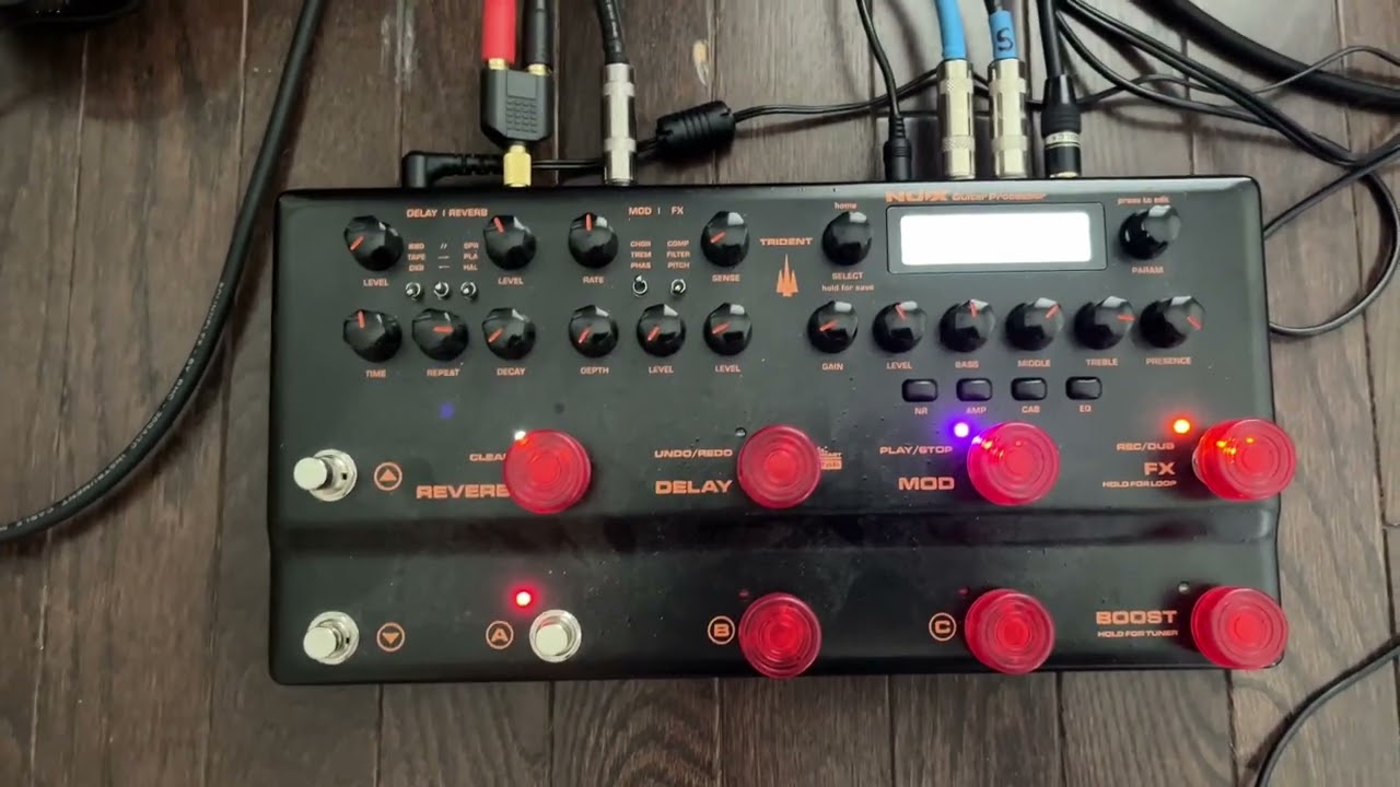 Nux Trident with a master volume hack - Electro-harmonix Signal Pad