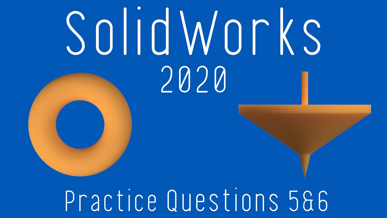 【SolidWorksの使い方】基礎練習⑤⑥ 回転コマンド 4K／How to use SolidWorks Basic ⑤⑥