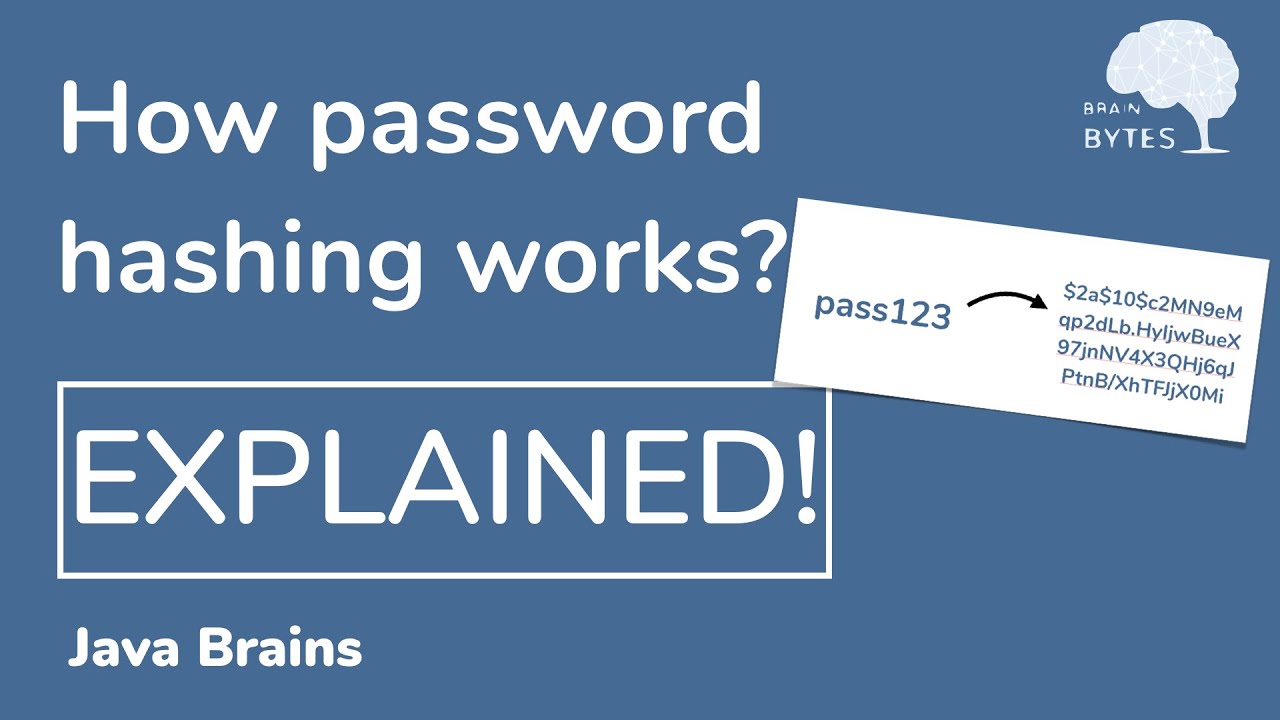 What is password hashing really about - Java Brains