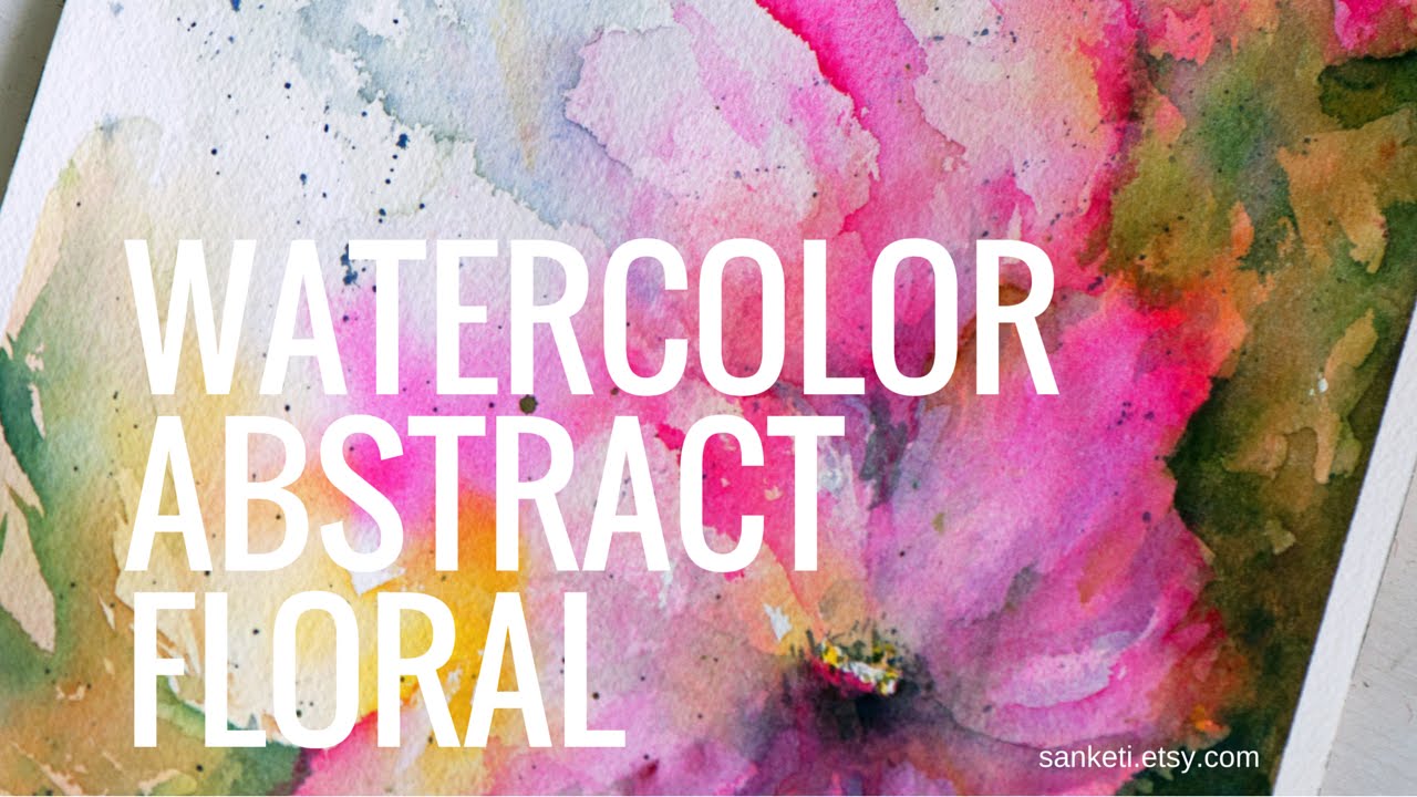 Watercolor Abstract Floral  + REVIEW OF MIJELLO MISSION GOLD WATERCOLOR PAINTS