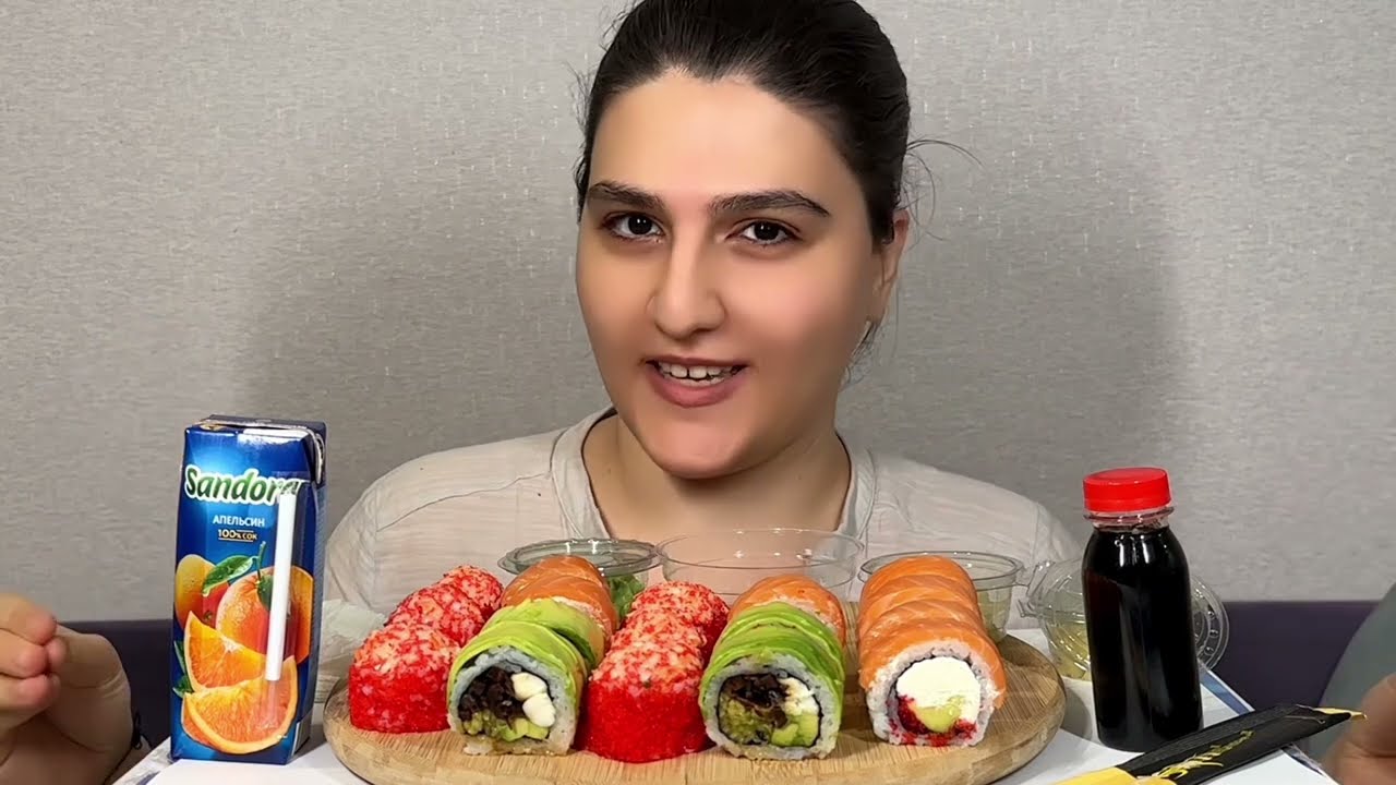 МУКБАНГ | ВОПРОС-ОТВЕТ  #asmr #mukbang #sushi   #rolls #streetfood