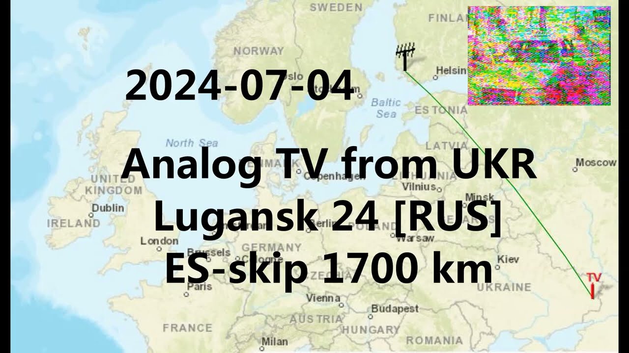 2024 TV-DX - Analog SECAM-colour TV signal on VHF-I band during Sporadic E propagation of 1700 km!