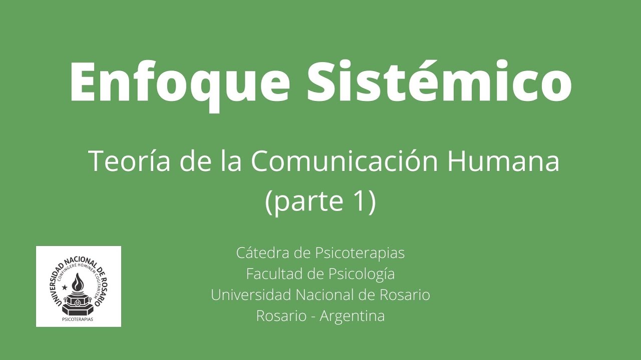 Enfoque Sistémico - Teoría de la Comunicación Humana (parte 1)