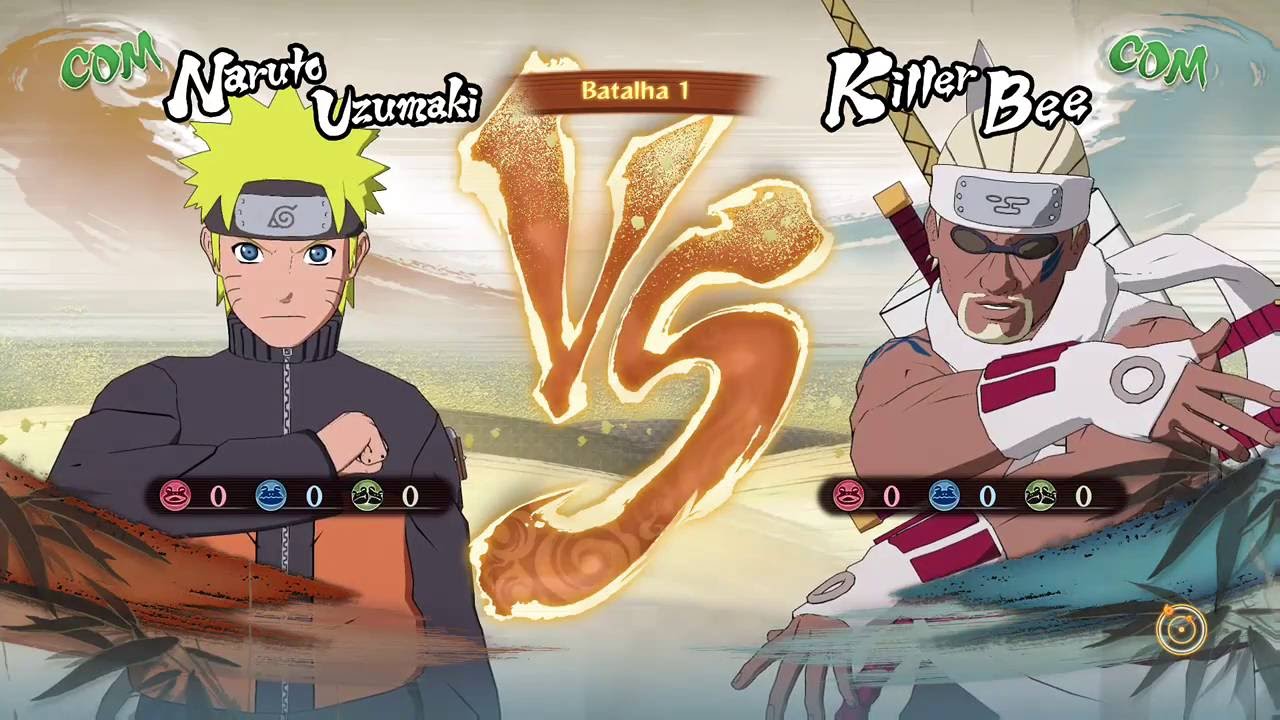 Naruto Storm 4 Dublado PT-BR Naruto vs Killer Bee (COM vs COM)