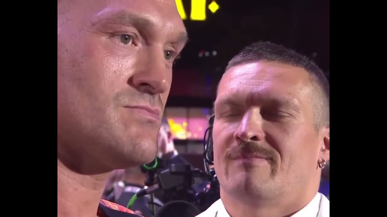 Tyson Fury vs Oleksandr Usyk Face-Off m&ecirc;me