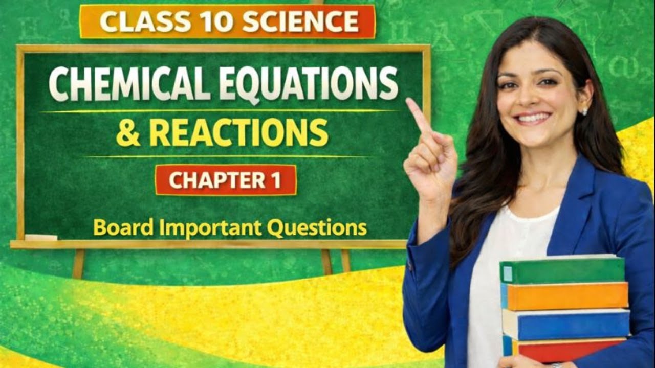 Class 10 Science Chapter 1 | Chemical Reactions & Equations | Board Questions