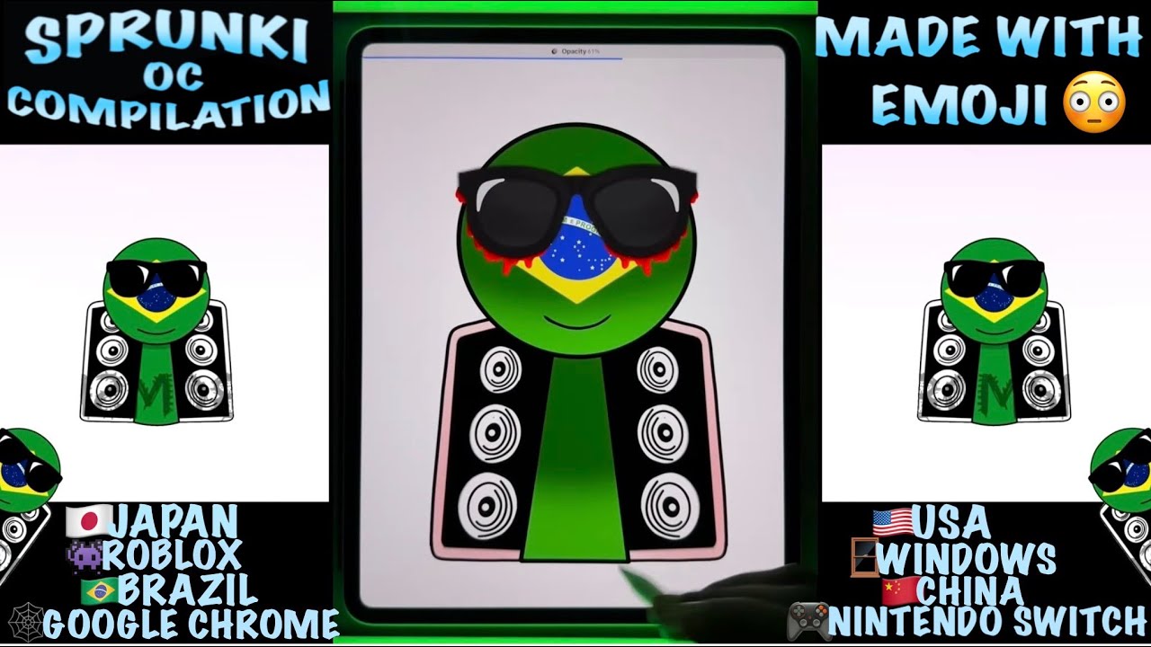 🔥🇺🇸NEW Sprunki OC COMPILATION 🇧🇷Brazil 🇯🇵Japan 🎮Fortnite 😹🫵Laughing Cat 🧲C Lore-phase 1-2 X #emoji 😳